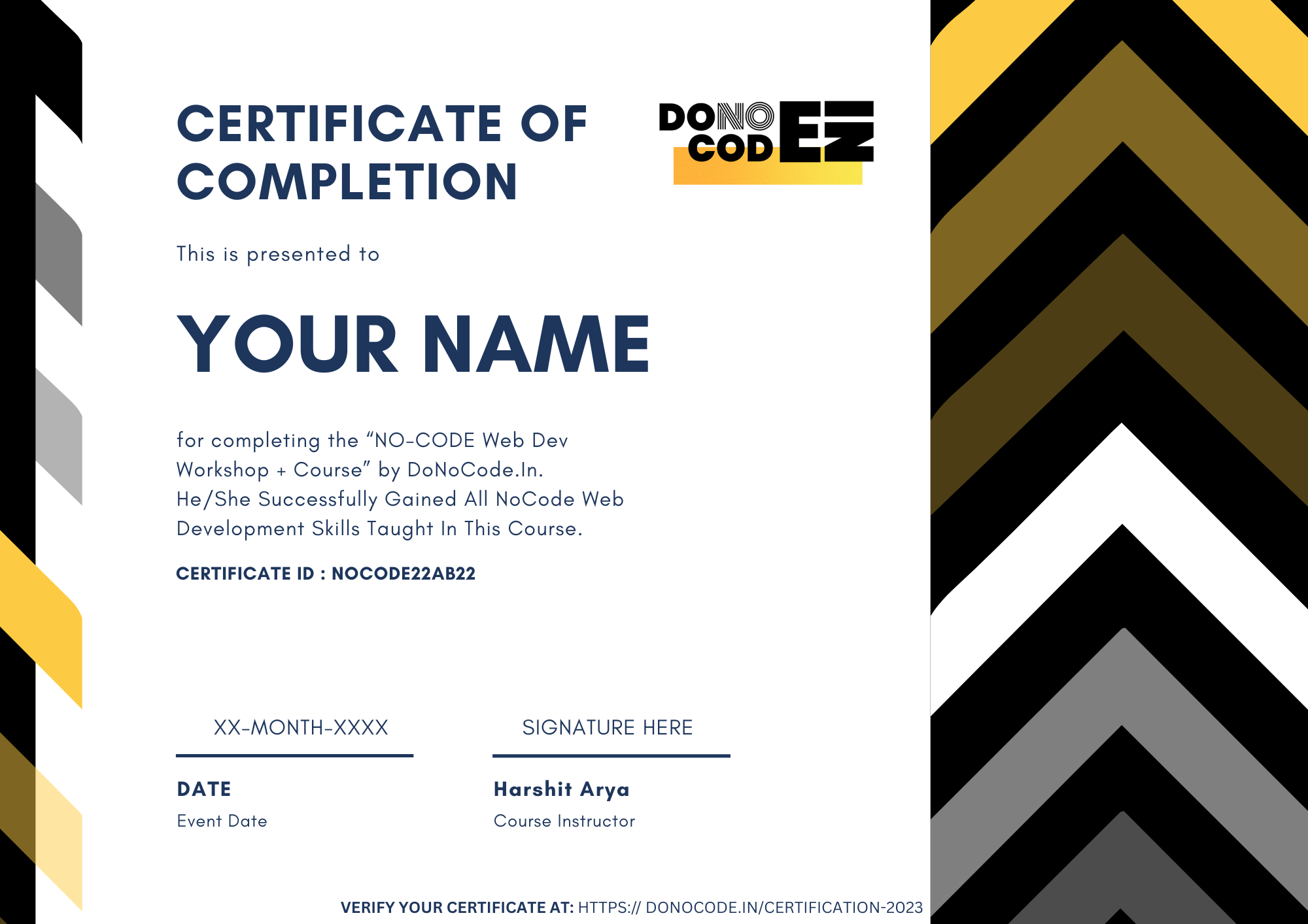 WEB DEV COMPLETION CERTIFICATE